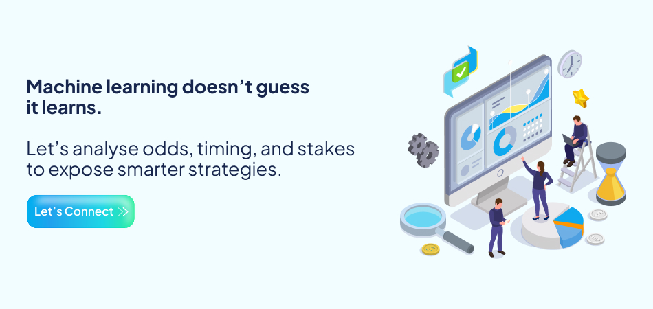 People analyzing data on a screen, illustrating how machine learning analyzes odds, timing, and stakes for smarter betting strategies—7 pillars, artificial intelligence, Machine learning, sports betting app