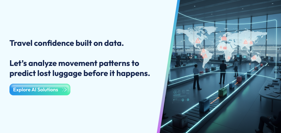 Analyze patterns to predict lost luggage by AI tracking System-7Pillars