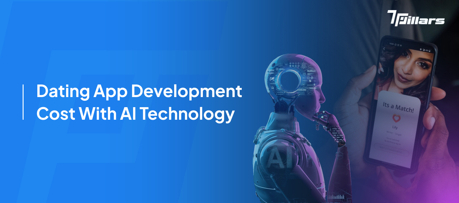 Infographic: Breakdown of dating app development cost with AI technology—7Pillars, Artificial Intelligence, Dating App