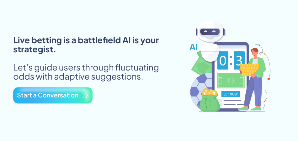 A robot as a strategist, showing how AI technology guides users through fluctuating odds in live betting—7pillars, Artificial Intelligence, and Sports Betting app.