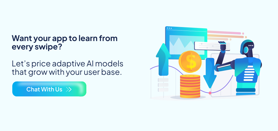 Hand holding a smartphone with an AI brain icon, symbolizing adaptive AI models for dating apps—7Pillars, Artificial Intelligence, Dating App