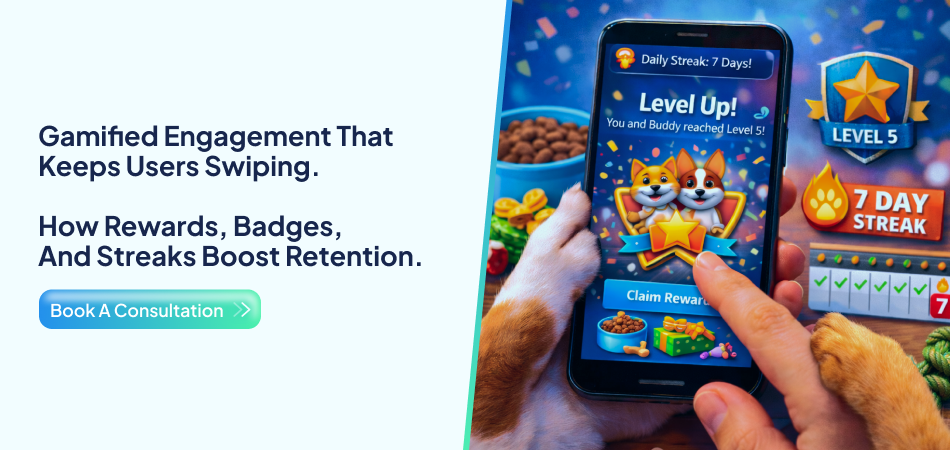 Gamified pet app rewards and streak features - 7Pillars.