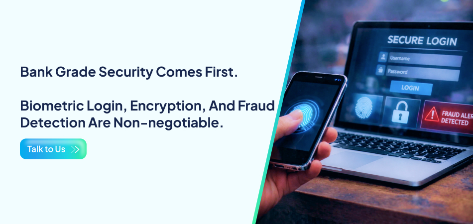 Bank-grade security with biometric login and fraud detection - 7 Pillars