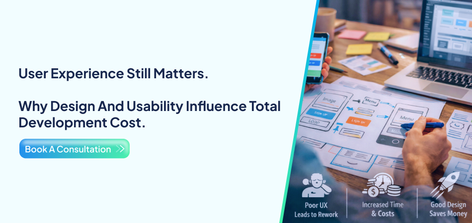 AI app development cost influenced by user experience design and usability factors