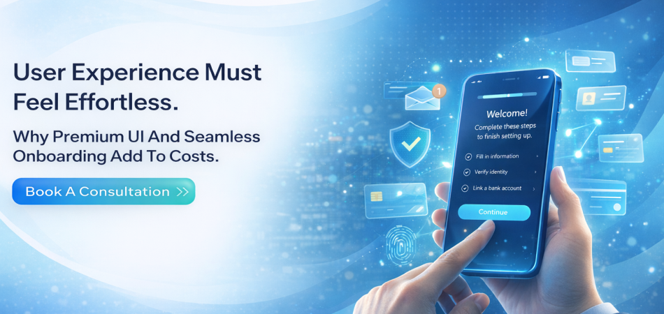 key drivers influencing fintech app development cost, including scalability, regulations, and market demand.