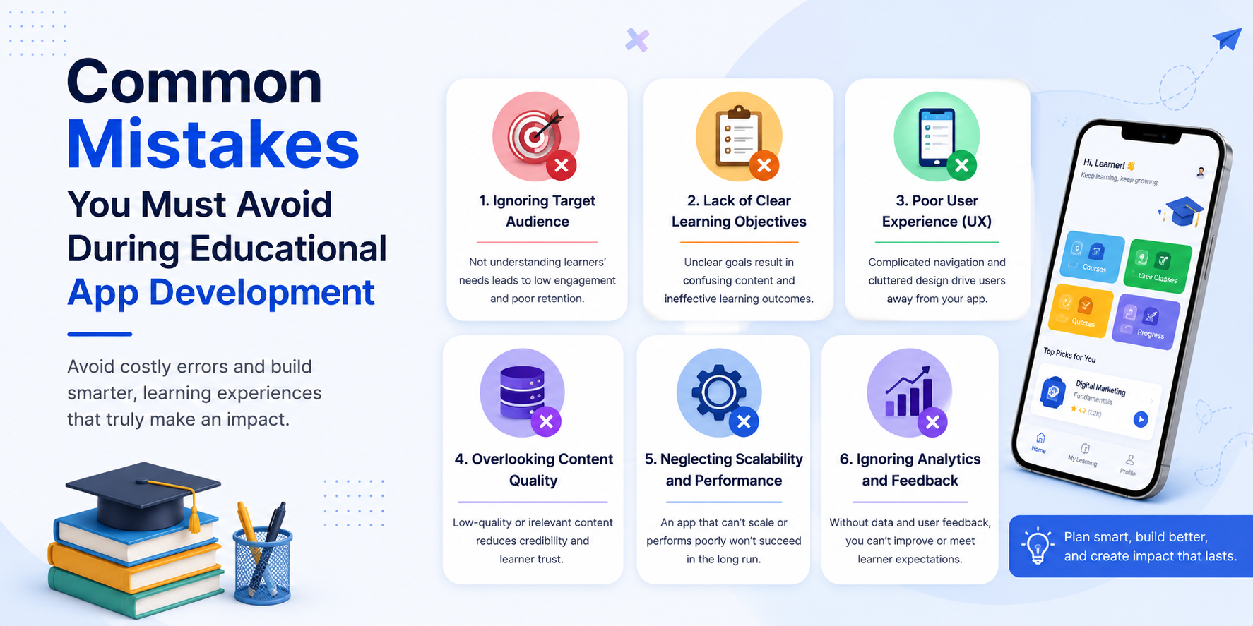 Create an educational app mistakes and challenges