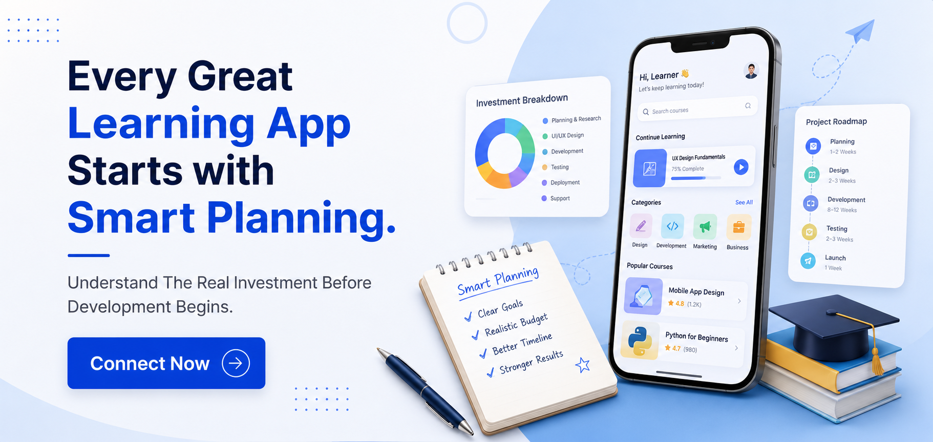 Smart planning for successful learning app development.