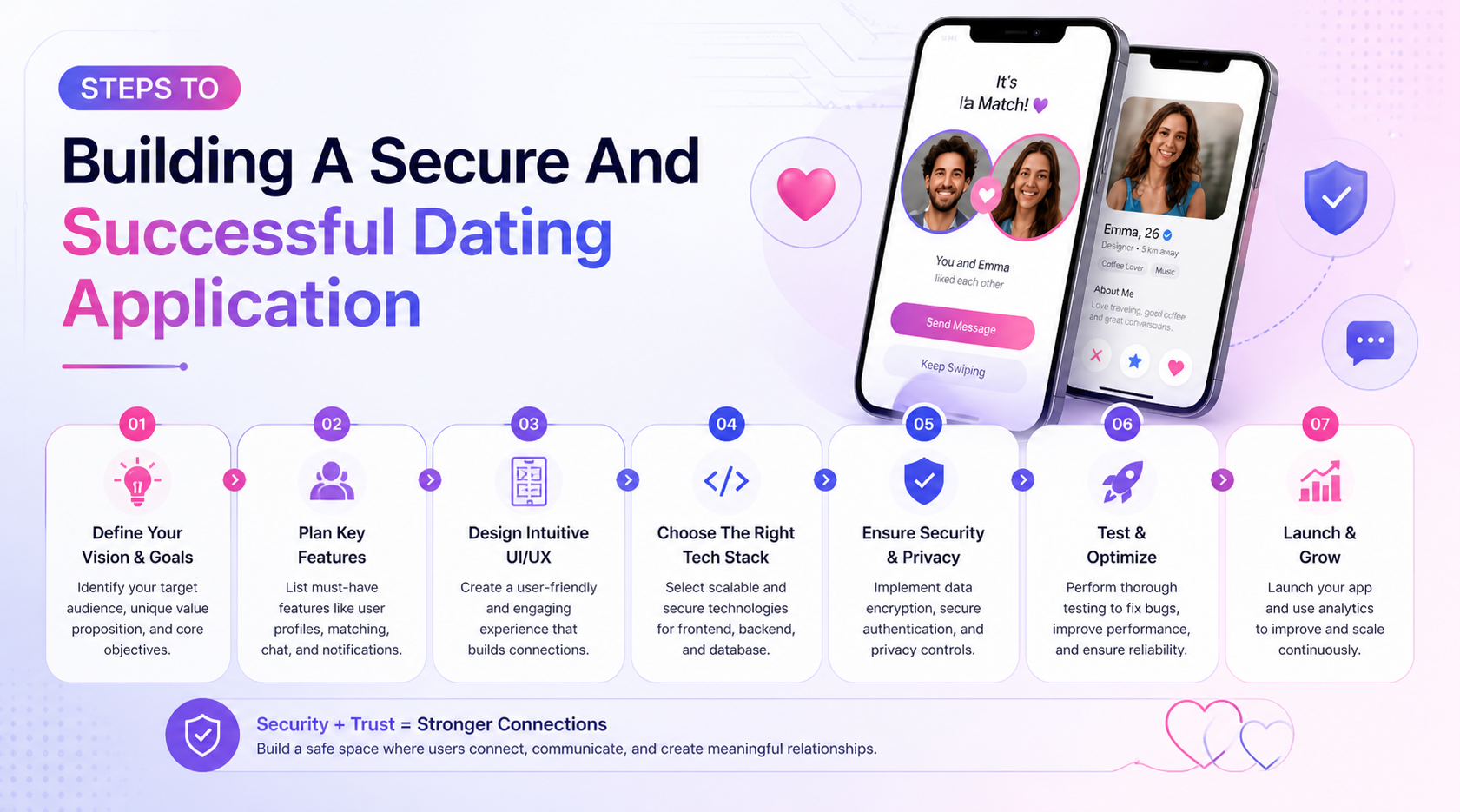 Build a dating app development steps
