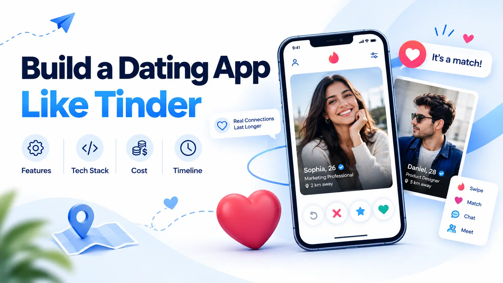 How to Build a Dating App Like Tinder: Features, Cost & Development Process