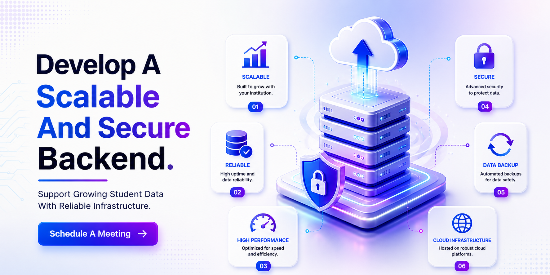 Scalable secure backend for student system