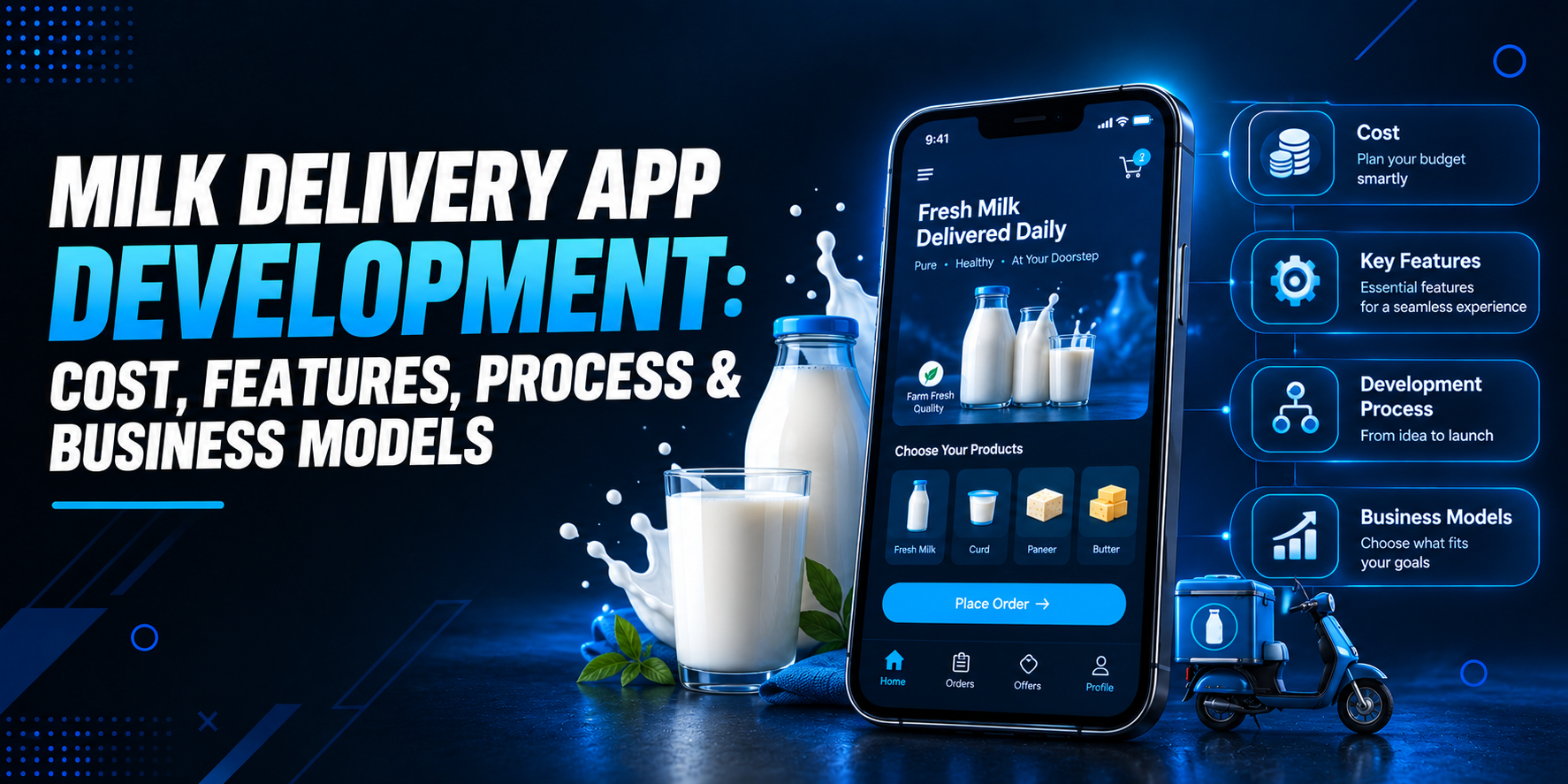 Milk Delivery App Development: Cost, Features, Process & Business Models